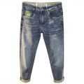 Autumn and Winter Luxury Streetwear Men's Denim Jeans Softener Casual Korean Trendy Slim Fit Embroidery Soft Versatile Trousers. 