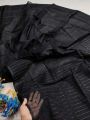 Trendy Half Silk Black Chumki Tangail Sharee for Women. 