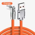 Type C Data Cable 180 Degree Swivel for Apple and Table Type-c Huawei Super Fast Charging Cell Phone Data Extension Silicone.