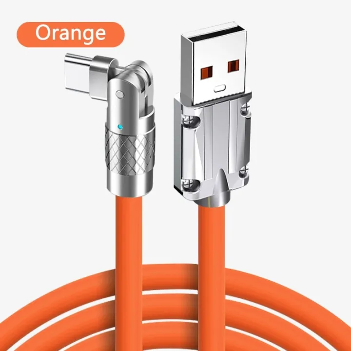 Type%20C%20Data%20Cable%20180%20Degree%20Swivel%20for%20Apple%20and%20Table%20Type-c%20Huawei%20Super%20Fast%20Charging%20Cell%20Phone%20Data%20Extension%20Silicone%20-%20Image%205