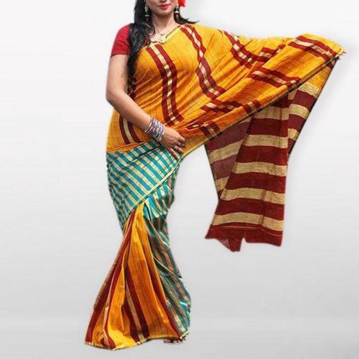 Dark Orange Silk Saree For Women