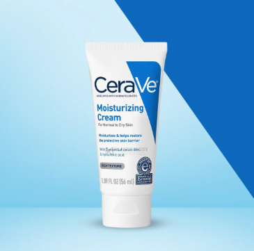 CeraVe Moisturising Cream 56ml | Daily Face & Body Moisturizer for Dry to Very Dry Skin | With 3 Essential Ceramides & Hyaluronic Acid