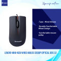 Lenovo-Mini-M20 Wired Mouse 1200Dpi Optical Usb 2.0 - Pro Gaming Mouse Optical Mice Frosted Surface For Computer Pc & Laptop.