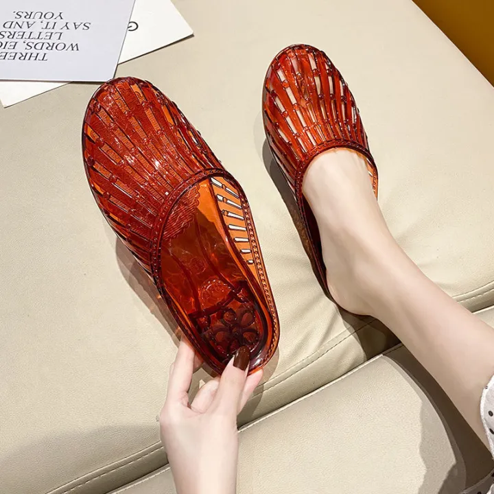 Beach%20shoes,%20jelly%20shoes,%20flat%20plastic%20sandals,%20bath,%20crystal%20bathroom,%20stinky%20summer,%20hollow%20women's%20soft%20-%20Image%203