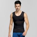Chest Compression Vest Men Gynecomastia Body Shaper Sleeveless Posture Corrector Slimming Waist Control Tummy Trimmer Mesh Tops.