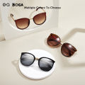 OQ BOGA 4 Styles Fashion Unisex Outdoor Anti-UV Sunglasses UV400 Men Women Driving Eye Protection Metal Oval Frame Sun Glasses. 