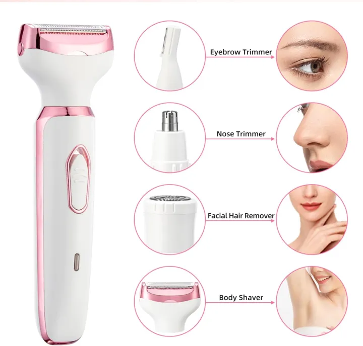 4-in-1%20Electric%20Razor%20for%20Women%20-%20Rechargeable%20Painless%20Body%20&%20Facial%20Hair%20Remover,%20Bikini%20Trimmer%20for%20Legs,%20Underarm%20&%20Face,%20Portable%20Women's%20Shaver%20Set%20with%20Smooth%20Glide%20Technology%20-%20Image%203