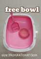 Cat Litter Box with Scoop & Free Bowl pet accessories. 