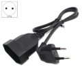 4X Europea 90 Degree Male Plug to Female Socket Power Extension Cable for PC Computer PDU(0.).
