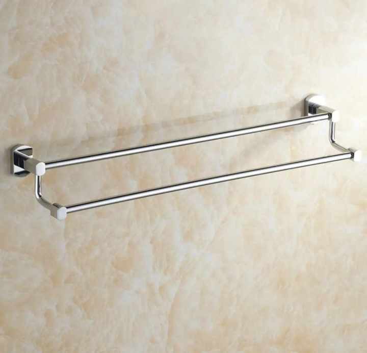 Chrome%20Finish%20Stainless%20Steel%20Bathroom%20Fixture%20Double%20Towel%20Rack%20/%20Towel%20Rack%20Holder%20-%20Image%204