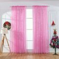 Christmas Snowflake Curtain Tulle Window Treatment Voile Drape Valance All-match Tulle Curtains For Bedroom Living Room Decor. 