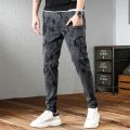 Brand Men's Skinny Jeans Men Slim Fit Denim Joggers Stretch Five Star Printed Six Pockets Male Jean Pencil Casual Cargo Pants. 