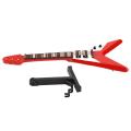 Miniature Guitar Model, Vivid Miniature Electric Guitar Simulated Decoration Wooden Exquisite Red with Storage Box for Home for Music Lover.