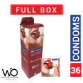 Sensation Condom - Strawberry Flavor Super Dotted - Full Box - 12 Pack x 3pcs=36pcs.
