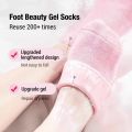 1Pair Anti Slip Foot Care Silicone Socks Reusable Spa Gel Socks. 