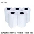 Thermal Paper POS Roll 2 Inch 58MM X 35MM (10 Pcs Roll). 