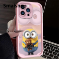 Smalshop Cartoon M-Minions Doll Case For iPhone 16 16E 15 14 13 12 11 Pro Max X XS X S Max XR SE 2020 SE4 7 8 Shockproof Silicone Cover. 