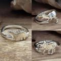 Dinosaur Rings Long-Necked Dragon Stegosaurus Jewelry Toy Cute Animal Open Adjustable Ring Gift for Women Rings 2022 Trend. 