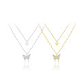 Fashionable Chain Double Layer Butterfly Necklaces for women New Collection.