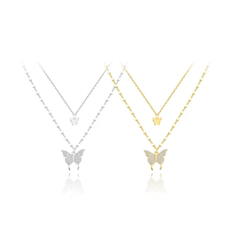 Fashionable%20Chain%20Double%20Layer%20Butterfly%20Necklaces%20for%20women%20New%20Collection%20-%20Image%205