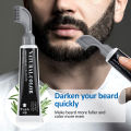 Black Beard Dye Cream With Comb Natural Black Beard Dye Shampoo Pure Plant-Based Instant Hair Dye Black Beard Shampoo For Men.