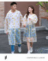 Transparent Raincoat Rain Coats Long Big Size Cloak Poncho Women Men's Waterproof Cute Cartoon Printing Clear Rain Jacket Cover. 