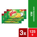 Vim Dishwashing Bar 125g (Bundle of 3). 