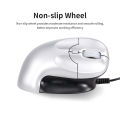 HXSJ 6D  Optical Mouse Vertical Mouse 2.4Ghz Gaming Mouse 6 Keys Ergonomic Design Mouse For Pc Lapt-op Black+S-ilver. 