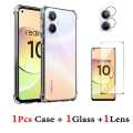 For Realme 10 Bumper Transparent Case Back Cover + Screen Protector + Camera Protector 3IN1 Combo Pack.
