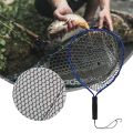 Silicone Fishing Landing Net Fishing Net Tools EVA Handle Floating Fishing Net Lightweight Aluminum Alloy Pole for Kayak Fishing. 