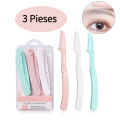 3Pcs/set Foldable Eyebrow Razor Exfoliating Dermaplaning Tool Facial Hair Remover Eye brow Shaper Shaver Blade Eyebrow Trimmer. 