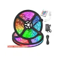 High Quality SMD 2835 DC 12V LED Strip Light with Remote 5 Meters RGB Color Special Lights for Ceiling Decoration. 