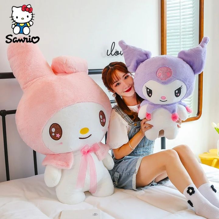 Kawaii Sanrio Plush Toys 25cm Kuromi My Melody Plushies Dolls Cute Sanrio Merch Cartoon Anime Stuffed Plush Toys Birthday Gifts Honoria