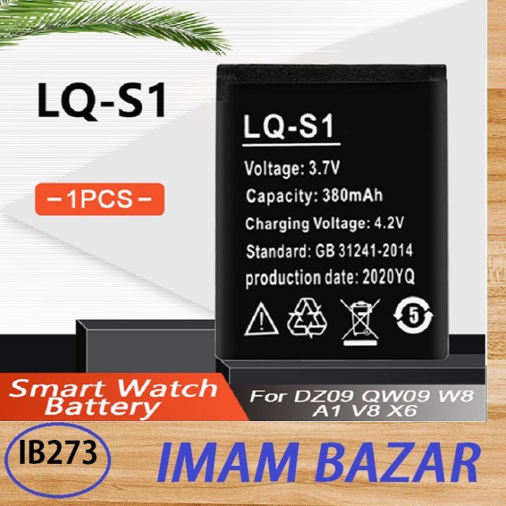 0riginal Smart Watch Battery For DZ09 A1 V8 X6 380mah