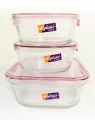 Oven Proof Deli Glassware Square Container Set..