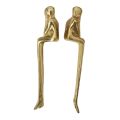 Face solid tube metal creative small gold man cabinet handle brass satin drawer handle kitchen furniture hardware. 