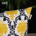 Cushion Cover, Yellow & Black (20"x20") Only Cover.