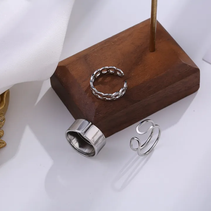 Three-piece%20Suit%20Ring/Opening%20Adjustable%20Ring%20Set/Vintage%20Drop%20Acrylic%20Ring%20Set%20Chain%20Jewelry%20Valentine's%20Day%20Gifts%20for%20Girlfriend%20-%20Image%205