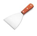 Stainless Steel Grill Griddle Scraper Wood Handle, Scraper-Slanted Blade.