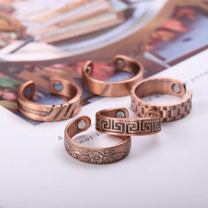 Classic%20Finger%20Ring%20Vintage%20Magnetic%20Copper%20Ring%20Healthy%20Set%20Women%20Custom%20Engagement%20Wedding%20Men%20Adjustable%20Copper%20Rings%20-%20Image%208