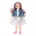 Doll Lele Barbie 6 Points BJD Dress Up Princess Skirt Girl Toy 3D Real Eye Set Gift Box. 