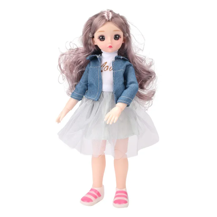 Doll%20Lele%20Barbie%206%20Points%20BJD%20Dress%20Up%20Princess%20Skirt%20Girl%20Toy%203D%20Real%20Eye%20Set%20Gift%20Box%20-%20Image%205