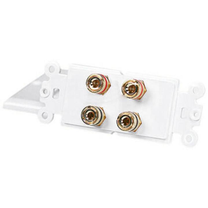 NAMUNY 2X 4 Posts Speaker Wall Plate Home Theater Wall Plate Audio Panel for 2 Speakers