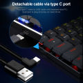 Top Pro K626P-KBS RGB Super slim Mechanical Gaming Keyboard USB Support Bluetooth wireless 2.4G 78 Keys for Compute. 