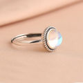 Retro Minority Design Moonstone Simple Super Fairy Gemstone Ring for Women ins Wind Affordable Luxury Fashion Advanced Sense.