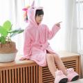 Pink Princess Bath Robe for Girls 3 4 5 6 7 8 9 10 11 12 Years Unicorn Kids Bath Towel Robe Fashion Winter Toddler Girl Bathrobe. 