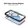 For Apple iPhone Luxury Transparent Magnetic Shockproof Wireless Charging Case iPhone 15,15 Pro Max ,15 Plus/14/14 Pro/14 Pro Max/13 Pro Max/13 Pro/13/13 Mini/12 Pro/12 Pro Max/12 Mini Compatible Shockproof Protective Magsafe Phone Back Cover.