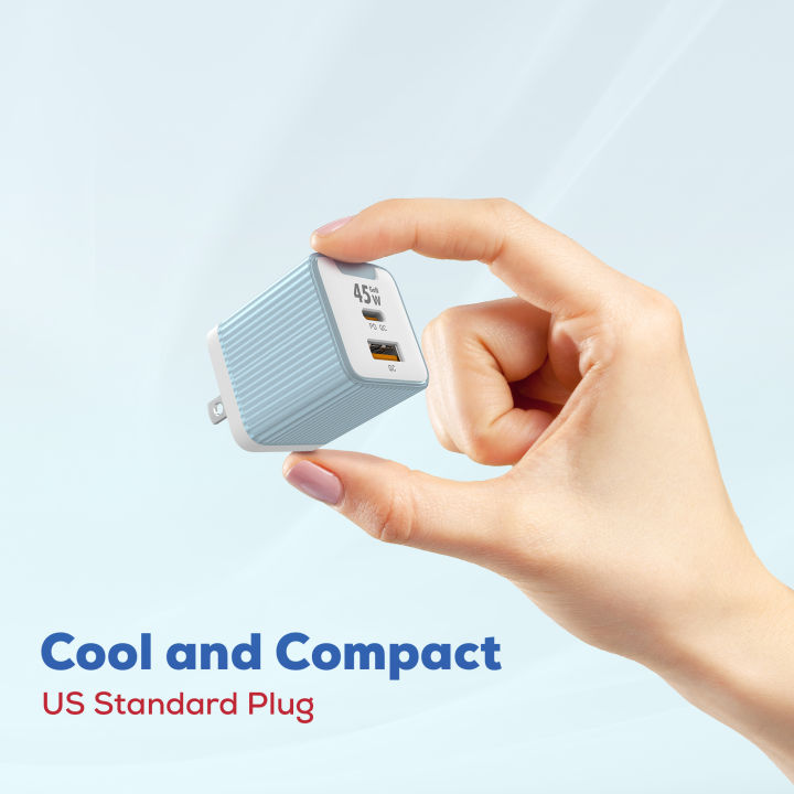 Teton%2045W%20GaN%20Charger%20Adapter%20USB%20C%20Fast%20Charger,%20Support%20Samsung%20Super%20Fast%20Charging%202.0,%20PD%20Compact%20Foldable%20Dual%20Wall%20Charger%20Block,%20for%20Samsung%20S23%20S22%20Ultra/Note%20iPhone%2015%2014%20-%20Image%204