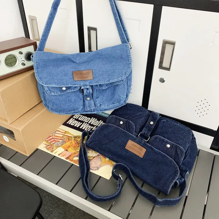 New%20trendy%20vintage%20Hong%20Kong%20style%20INS%20large%20capacity%20denim%20cross-body%20shoulder%20bag%20Simple%20versatile%20canvas%20tote%20bag%20-%20Image%203