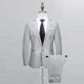 New design Men's Suits Slim Button Suit Pure Color Dress Host Show Jacket Coat Pant Formal Blazer Suit Homme 2021. 